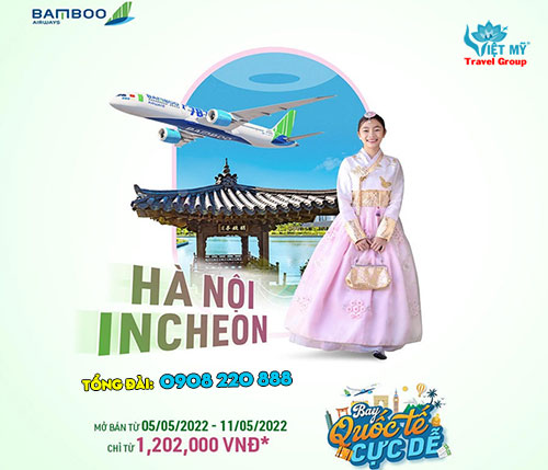 Khuyến mãi vé máy bay từ Hà nội đi Hàn Quốc
