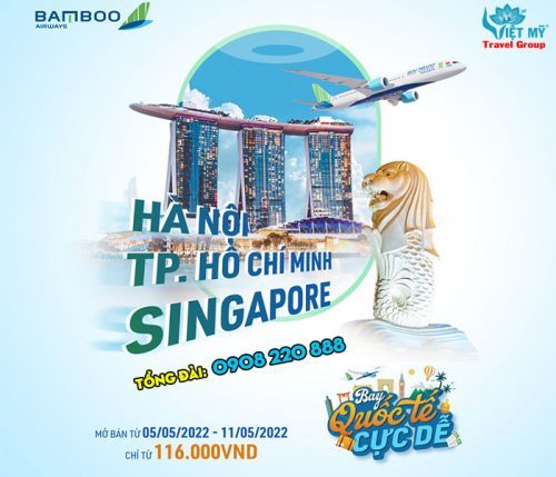 Khuyến mãi vé máy bay từ TPHCM, Hà nội đi Singapore