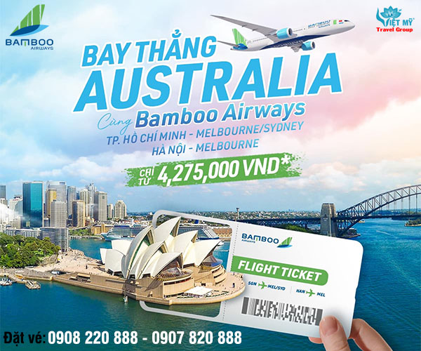 Bamboo Airways tăng tần suất bay thẳng đến Úc