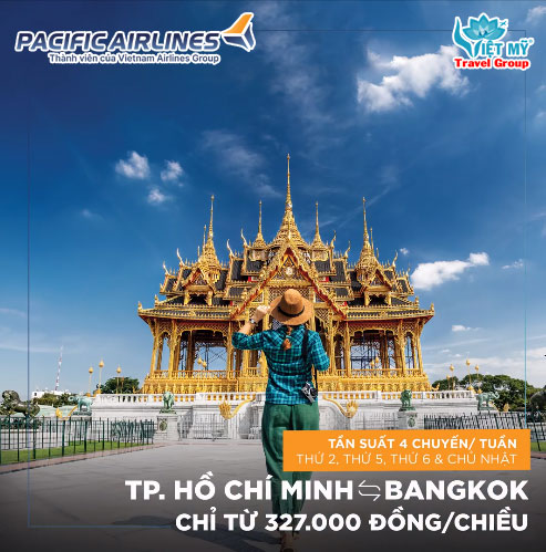 Khai thác bay TP.HCM đi Bangkok với tần suất 4 chuyến 1 tuần