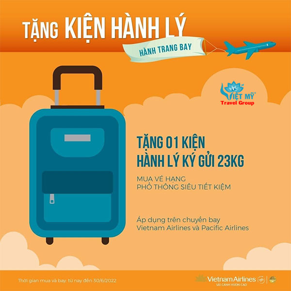 Vietnam Airlines Group tặng bạn ngay 01 kiện hành lý ký gửi 