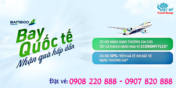 Bamboo Airways ưu đãi vé bay Quốc tế hạng Thương gia