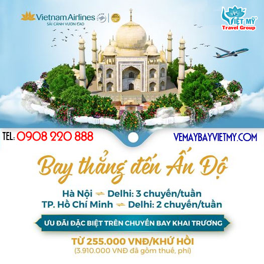 Vietnam Airlines khai trương đường bay thẳng đến Ấn Độ