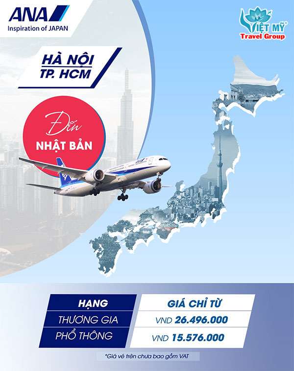 ANA khuyến mãi chuyến bay giữa Việt Nam - Nhật Bản