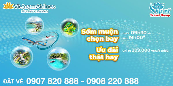 Vietnam Airlines ưu đãi Sớm muộn các chặng bay Nội địa