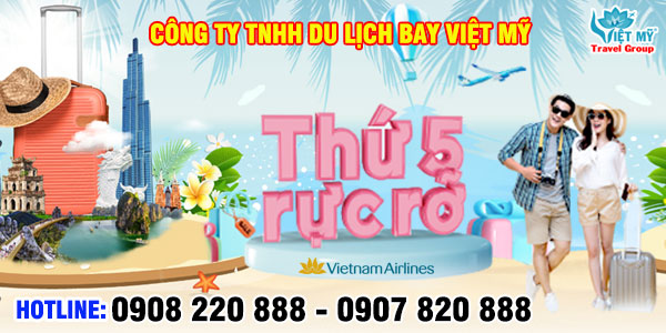 Giảm 50% giá vé thứ 5 hàng tuần của Vietnam Airlines