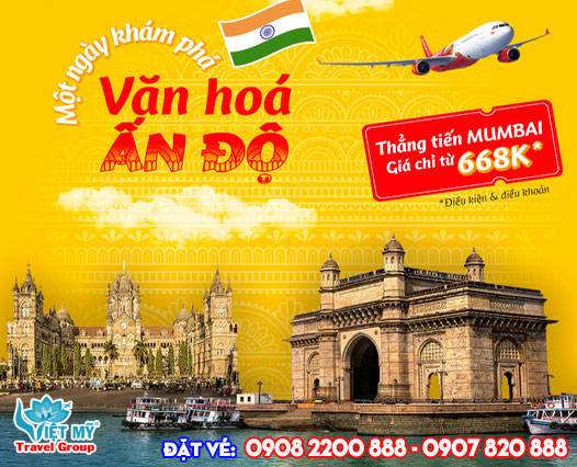 Giá vé máy bay Hà Nội đi Mumbai hãng Vietjet 