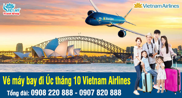 Vé máy bay đi Úc tháng 10 Vietnam Airlines