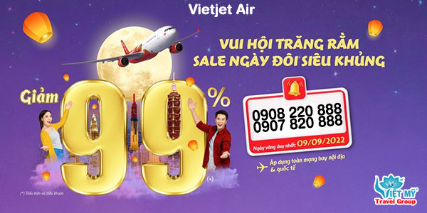 Vietjet Air giảm đến 99% mừng Tết Trung Thu