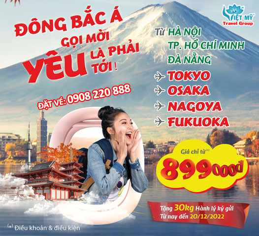 Vietjet Air ưu đãi vé bay đi Nhật giá chỉ từ 899K