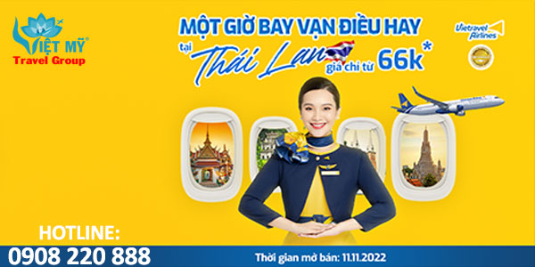 Vietravel Airlines mở bán vé chặng bay Hà Nội – Bangkok
