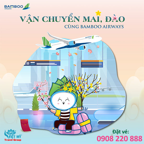 Bamboo Airways triển khai dịch vụ vận chuyển mai, đào Tết