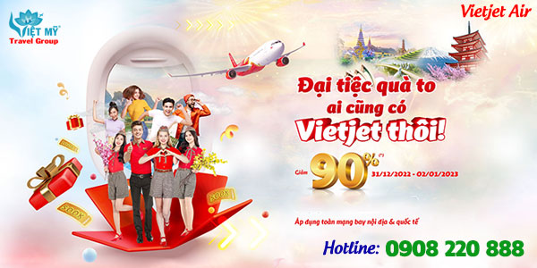 Vietjet Air giảm 90% giá vé nhân ngày 1/1