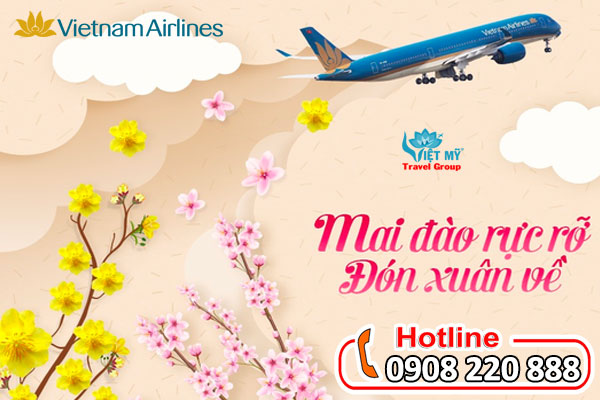 Vietnam Airlines và Pacific Airlines vận chuyển cành đào, cành mai dịp Tết 2023