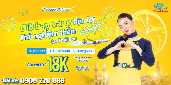 Vietravel Airlines chính thức mở bán vé giữa TPHCM - Bangkok