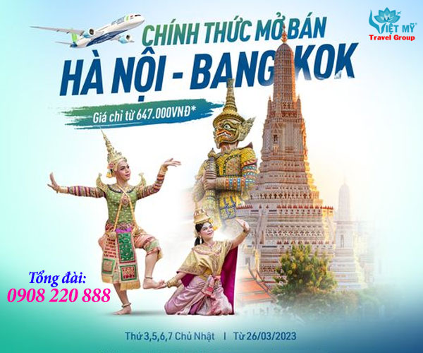 Bamboo Airways chính thức mở bán vé bay Hà Nội - Bangkok