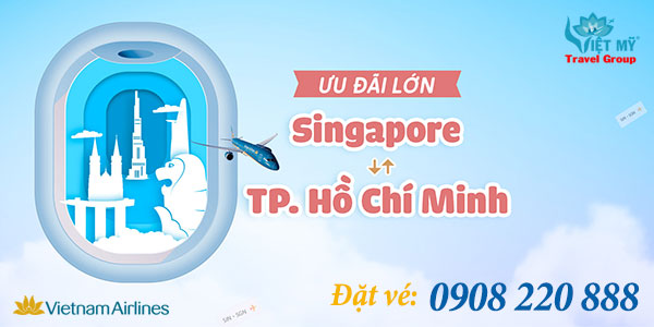 Vietnam Airlines ưu đãi vé máy bay giữa TPHCM - Singapore