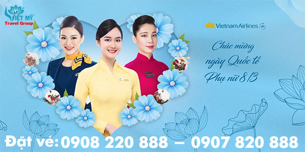 Vietnam Airlines ưu đãi Chào mừng Ngày 8/3