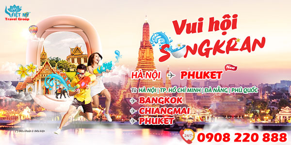 Vietjet vui lễ hội Songkran bay Thái chỉ từ 210K