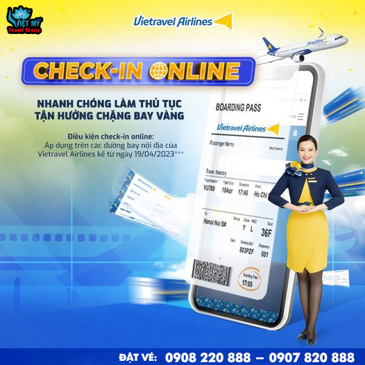 Vietravel Airlines ra mắt dịch vụ Check-in online