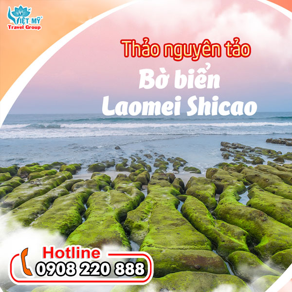Tham quan thảm tảo xanh đẹp hư ảo ở bờ biển Laomei Shicao