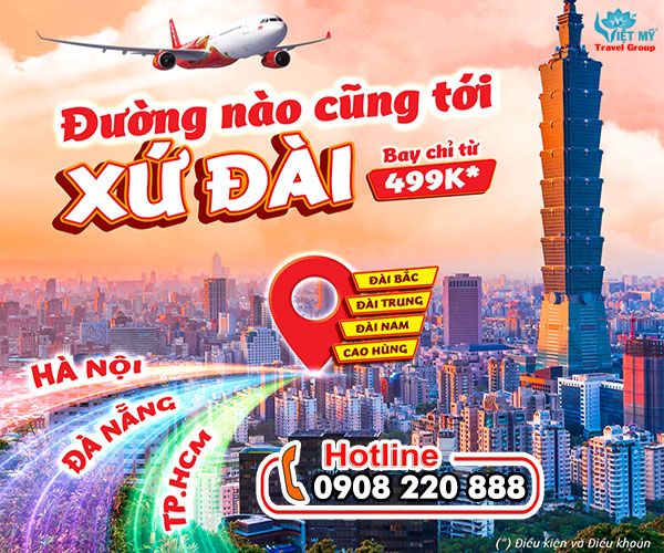 Vietjet Air ưu đãi vé máy bay đi Đài Loan chỉ từ 499K