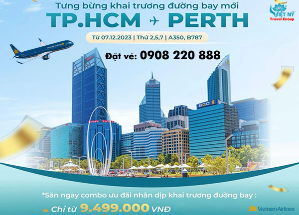 VNA khai trương đường bay thẳng từ TP. Hồ Chí Minh đến Perth