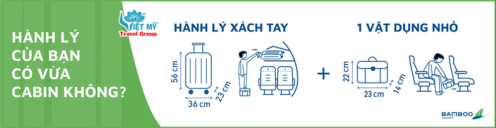 Chi tiết quy định của Bamboo Airways về hành lý xách tay