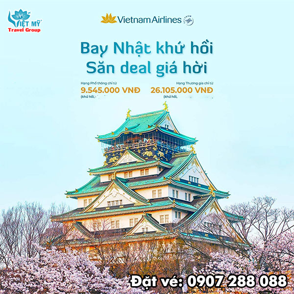Vietnam Airlines ưu đãi vé máy bay đi Nhật Bản khứ hồi