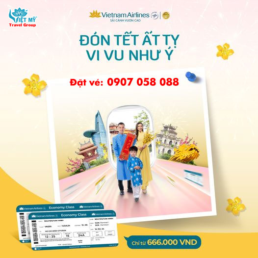 Vé máy bay Tết chỉ từ 666K của Vietnam Airlines