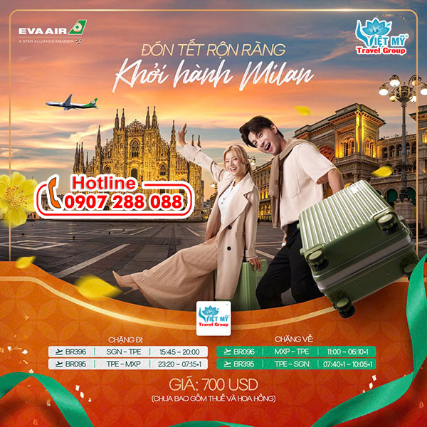 Cùng EVA AIR đón Tết rộn ràng ở Milan