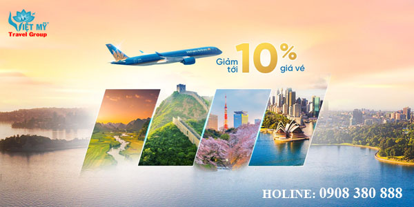 Vietnam Airlines giảm tới 10% giá vé đi quốc tế