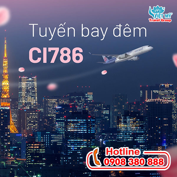 Đặt vé máy bay ưu đãi chuyến bay đêm đi Nhật Bản của China Airlines