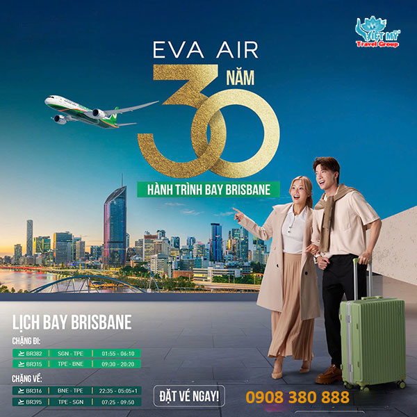 Mua vé máy bay giá rẻ Hồ Chí Minh đi Brisbane (BNE) Úc tại Việt Mỹ