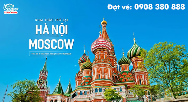 Vietnam Airlines khai thác trở lại đường bay Hà Nội đi Nga