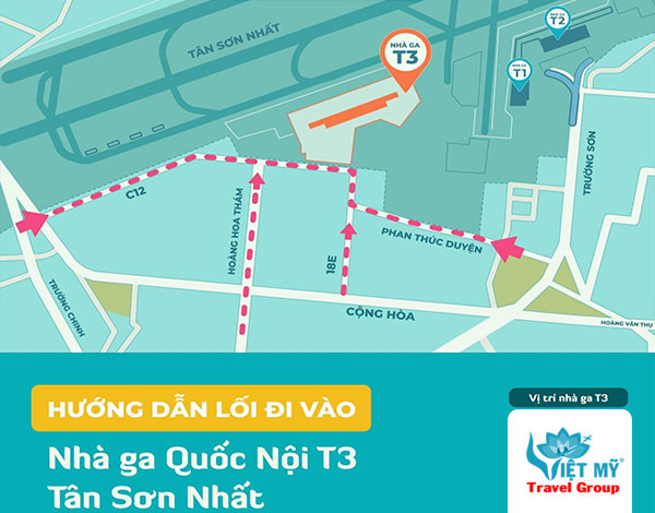 Cập nhật lịch khai thác nhà ga T3 của Vietnam Airlines 2 Hướng dẫn lối đi của nhà ga T3 tại Sân bay Tân Sơn Nhất
