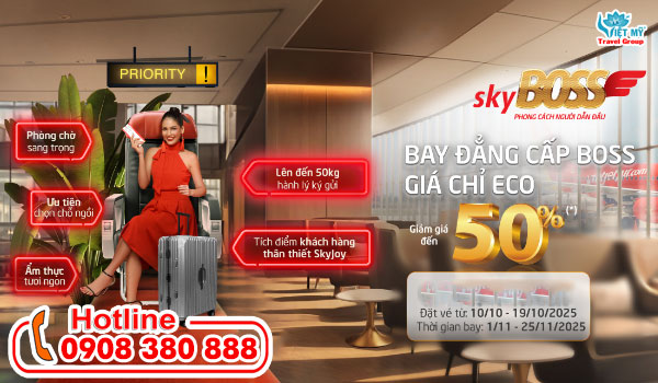 Vietjet Air ưu đãi ngày 10.10 vé hạng Thương gia