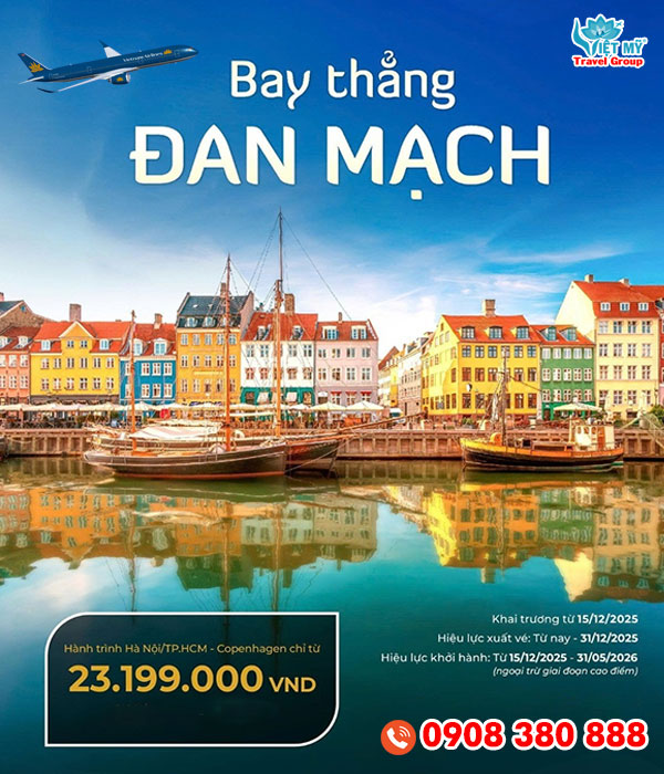 Đăng ký làm đại lý bán vé máy bay Vietnam Airlines đi Đan Mạch