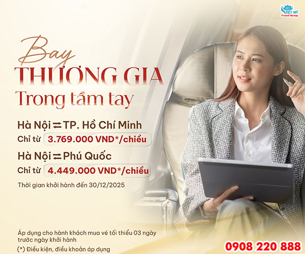 Sun PhuQuoc Airways ưu đãi vé Thương gia