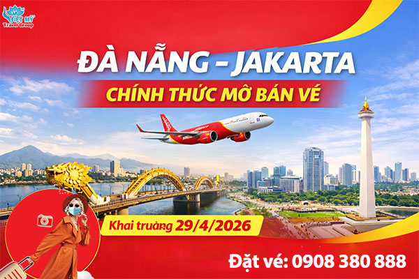 Vietjet mở bán đường bay Đà Nẵng - Jakarta