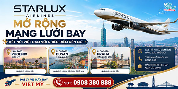 STARLUX Airlines mở rộng mạng lưới bay