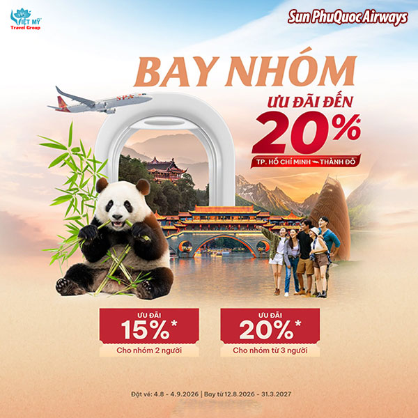 Sun PhuQuoc Airways﻿ ưu đãi vé nhóm