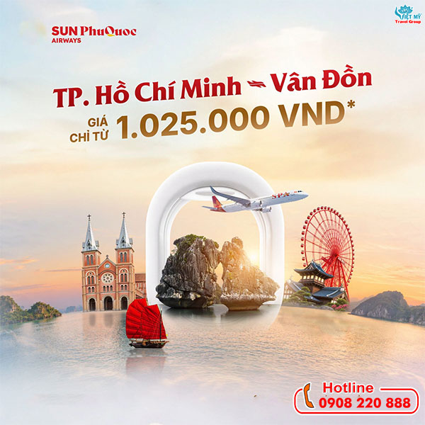 Sun PhuQuoc Airways ưu đãi vé TP.HCM - Vân Đồn
