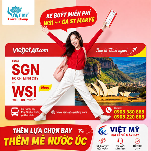 Vietjet mở đường bay thẳng TP.HCM – Western Sydney