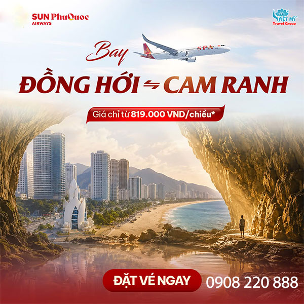 Sun PhuQuoc Airways ưu đãi vé đi Đồng Hới