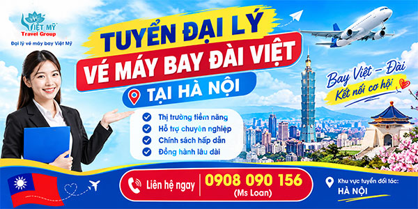 Tuyển đại lý vé máy bay Đài Việt tại Hà Nội
