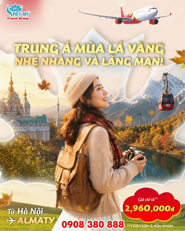 Vietjet ưu đãi vé máy bay đi Almaty